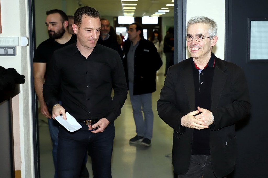 Franck Bergamini et Yves Veyrier au siège de l'UD FO des bouches-du-Rhône  (Photo Robert Poulain)