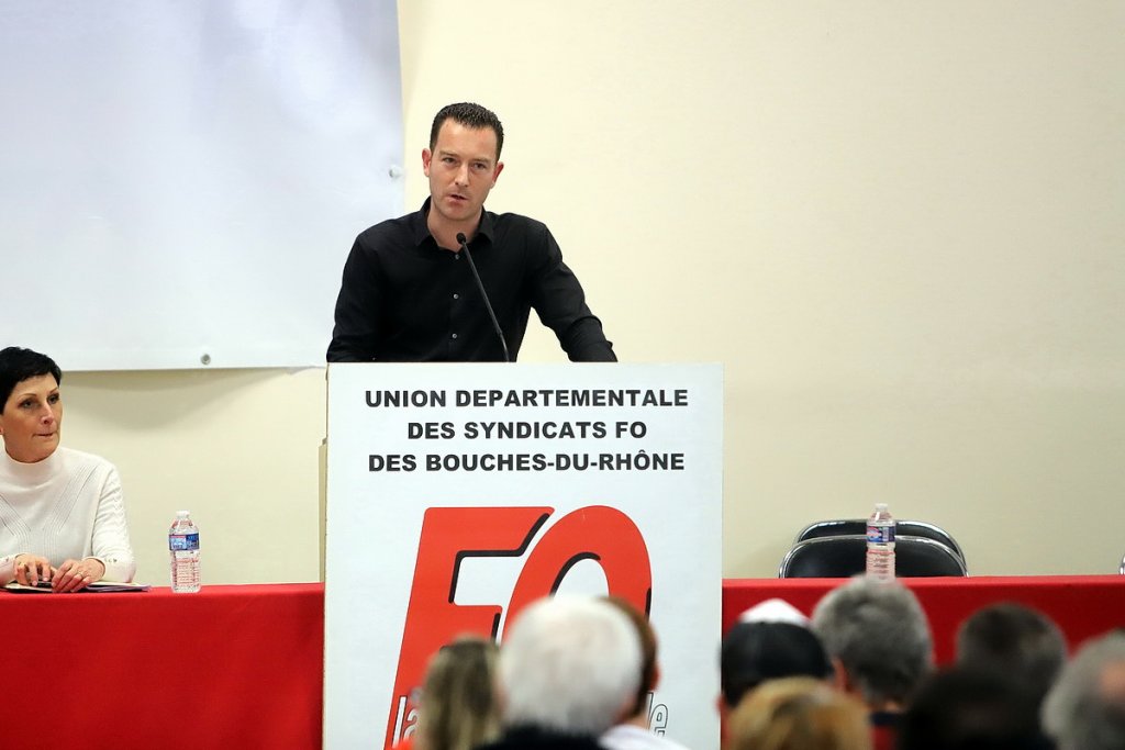 Franck Bergamini, secrétaire général de l’Union départementale FO 13 (Photo Robert Poulain)