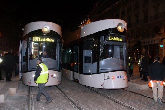 Tramway, reprise du service en soirée à compter du lundi 15 juin -derniers départs des terminus à 00h30- (Photo archive Robert Poulain)