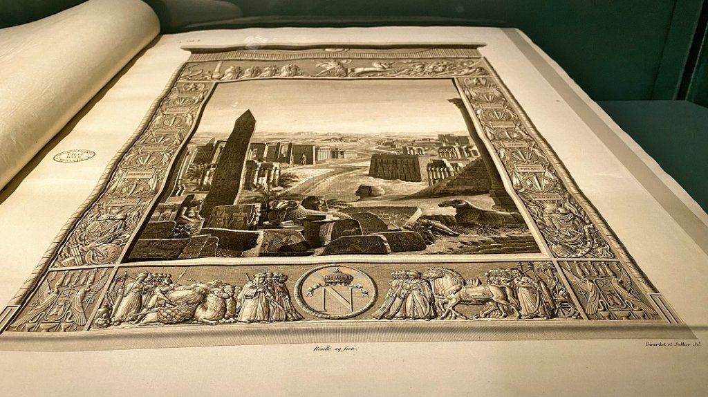 Une planche spectaculaire de l’ouvrage Description de l’Egypte, ou recueil des observations et des recherches qui ont été faites en Egypte pendant l’expédition de l’Armée française (Photo Michel Egéa)