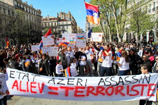 Manifestation lors du conflit entre l’Arménie et l’Azerbaïdjan (photo archives Destimed)