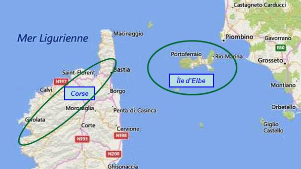 La Corse et Elbe si proches et pourtant si éloignées © DR