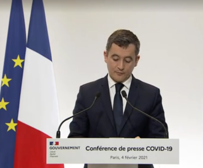 Gérald Darmanin, ministre de l'Intérieur (Photo capture d'écran)