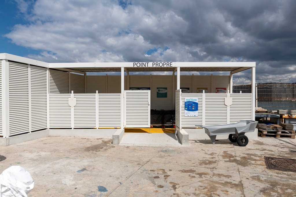 Cette mini-déchèterie servira à optimiser les déchets du port ©  Claude Almodovar / CCIAMP