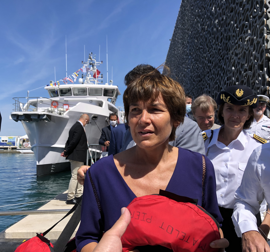Annick Girardin, ministre de la Mer était à Marseille pour l'inauguration de l'Alfred Merlin ©Mireille Bianciotto Annick Girardin, ministre de la Mer était à Marseille pour l'inauguration de l'Alfred Merlin ©Mireille Bianciotto