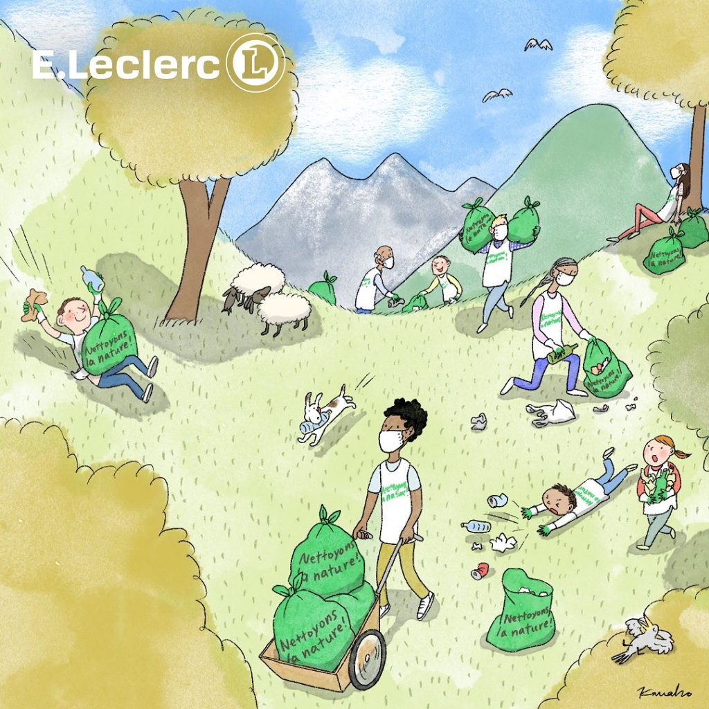 Nettoyage de la montagne (Illustration de Kanako)