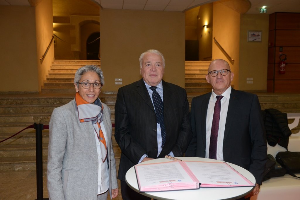 Colette Weizman, présidente du Croec Paca, Jean-Marc Latreille, président du tribunal de commerce de Marseille, Jean-Pierre Patou, président de la Compagnie régionale des commissaires aux comptes (CRCC) ©Croec Paca