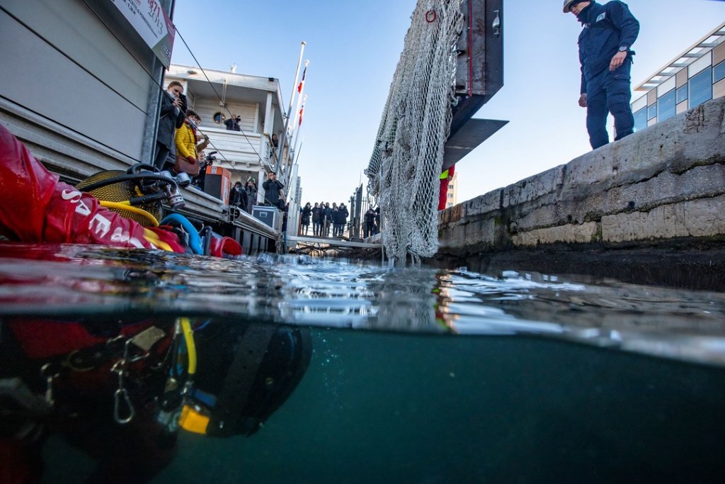 L'expérience est menée sur l’un des plus grands exutoires de France situé à bâbord de la Société Nautique de Marseille dans le Vieux-Port © Guillaume Ruoppolo/Wallis.fr Wallis L'expérience est menée sur l’un des plus grands exutoires de France situé à bâbord de la Société Nautique de Marseille dans le Vieux-Port © Guillaume Ruoppolo/Wallis.fr Wallis