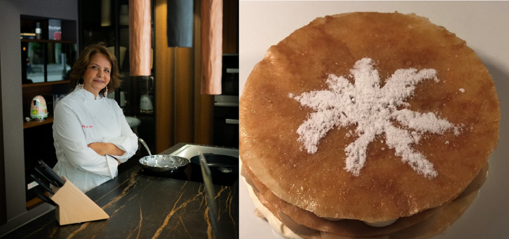 la cheffe Fatéma Hal et sa Pastilla au lait ©DD la cheffe Fatéma Hal et sa Pastilla au lait ©DD