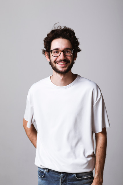 François Mallet : patineur artistique et comédien voltigeur de mots. (Photo Margot Raymond)