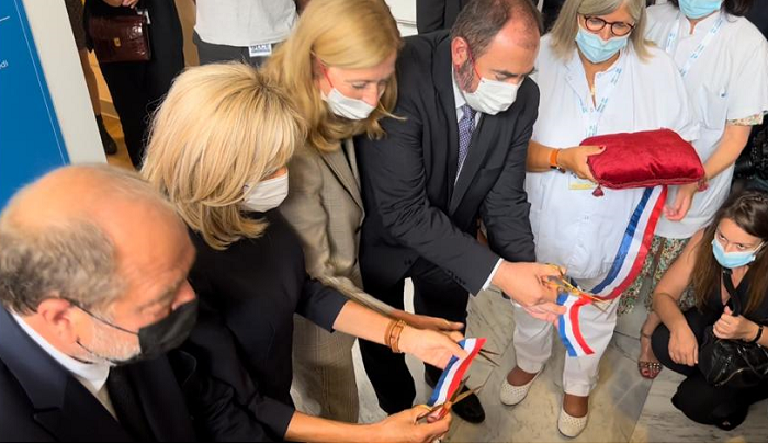 Inauguration de l’UAPED par la Première dame, Brigitte Macron (Photo Joël Barcy)