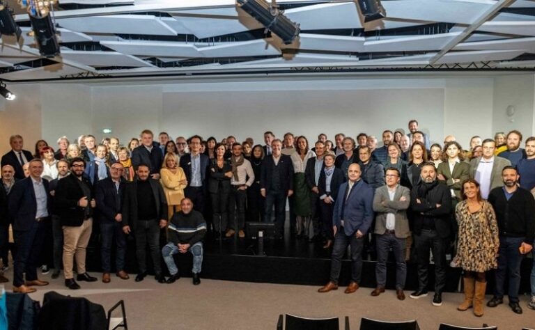 Lancement du Club AMP 2024 avec l'ensemble des partenaires autour de Jean-Luc Chauvin, président de la CCIAMP (Photo Claude Almodovar)