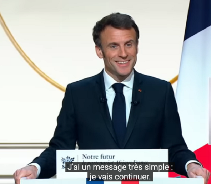Emmanuel Macron avant son déplacement en Afrique (Photo capture d'écran)