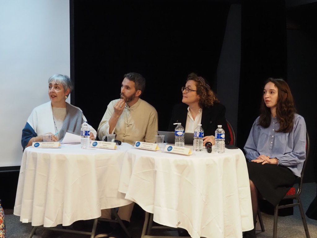 Anne Faisandier, Ludovic Mohamed Zahed, Anne-Gaëlle Attias, Shira Laustriat ont apporté quelque éclairage sur le sexisme et la religion (Photo Hagay Sobol)