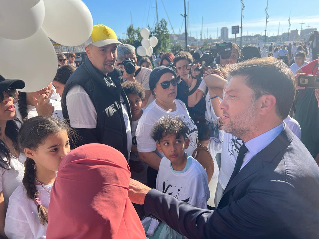 Le maire de Marseille, Benoît Payan a rejoint la marche (Photo Joël Barcy)