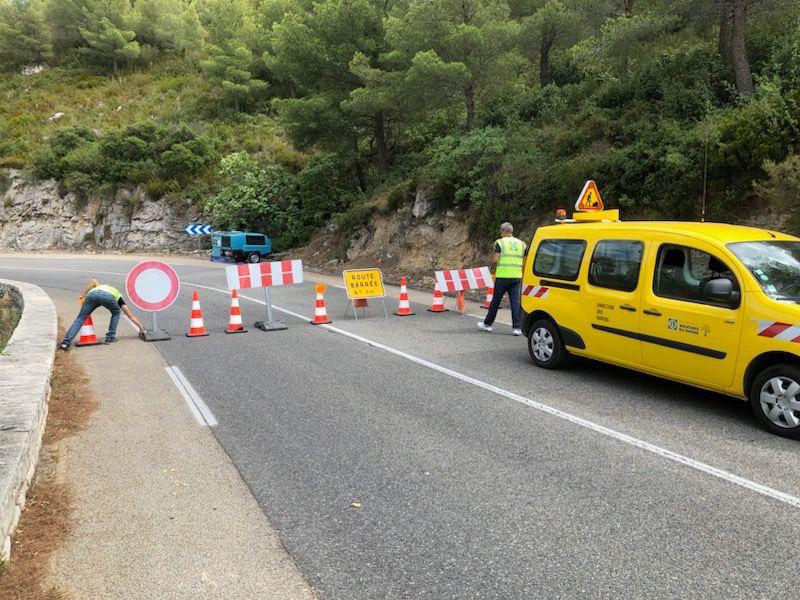 La gineste route entre Marseille et Cassis est  interdite 