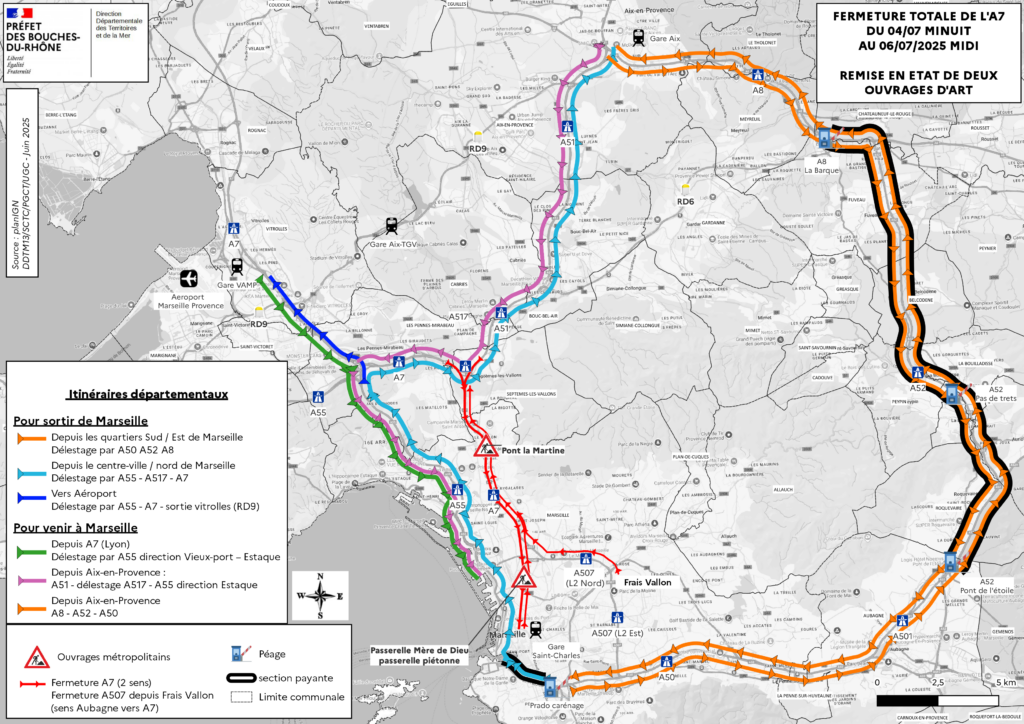 Destimed Carte itineraires departementaux