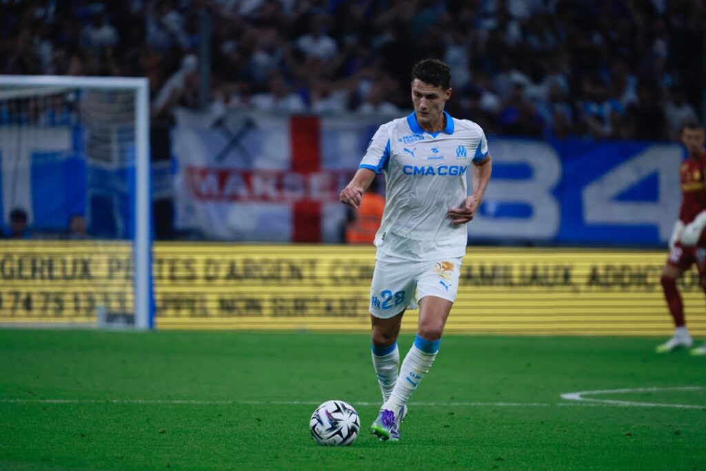 Premier match et premier but pour Benjamin Pavard a l’Orange Vélodrome ( Photo Laurent Saccomano/ Wallis.fr)