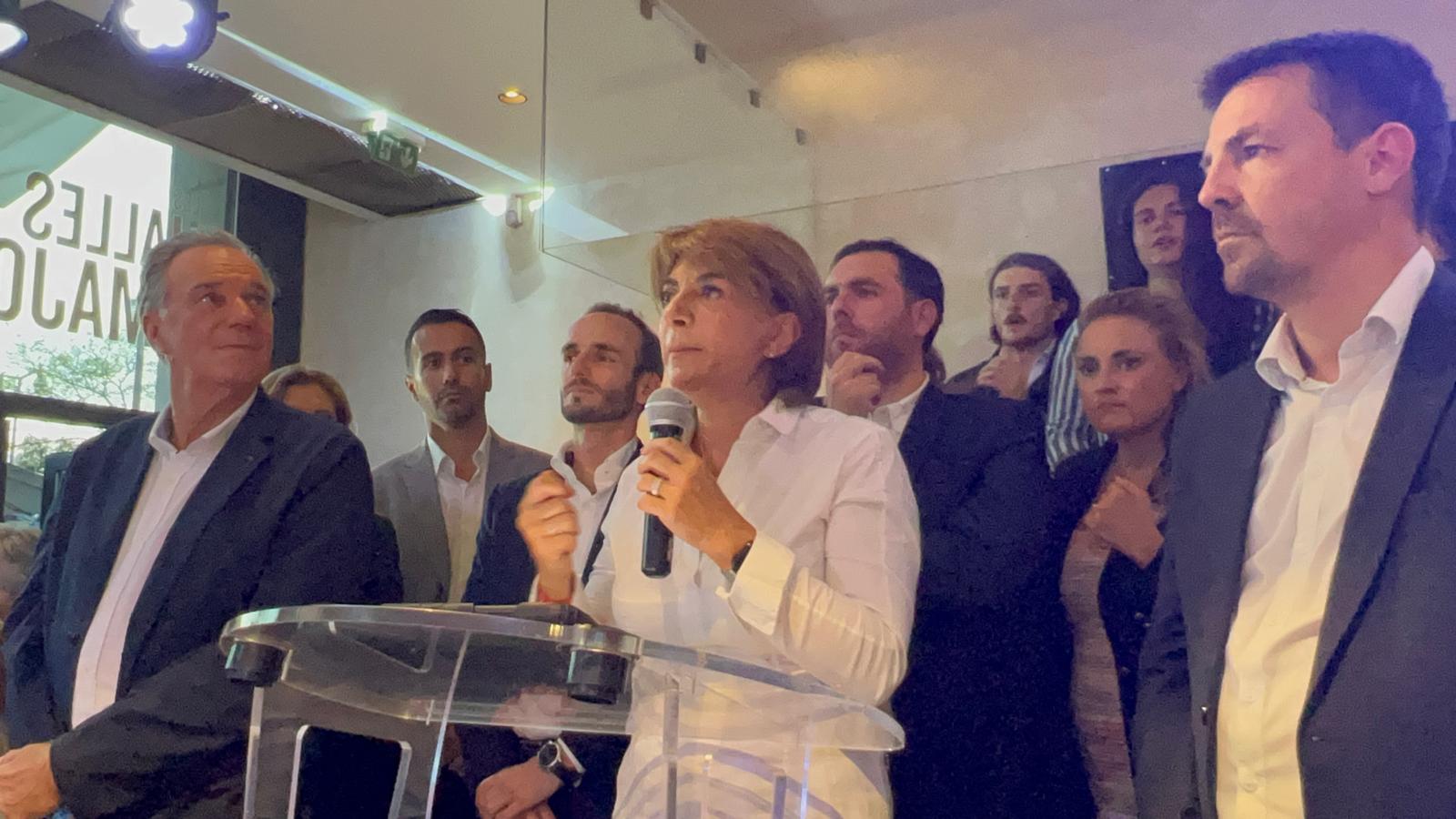 Martine Vassal avec à ses côtés Renaud Muselier vient d'annoncer sa candidature à la mairie de Marseille © Joël barcy)