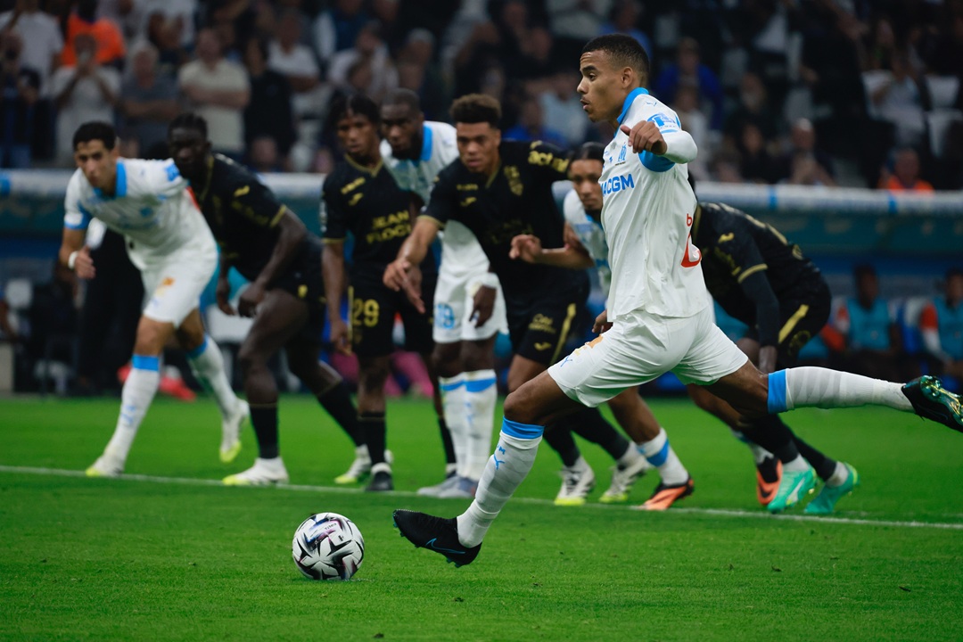 Mason Greenwood a ouvert le score sur penalty et a été passeur sur corner pour le but de Benjamin Pavard ( Photo Laurent Saccomano/Wallis.fr)