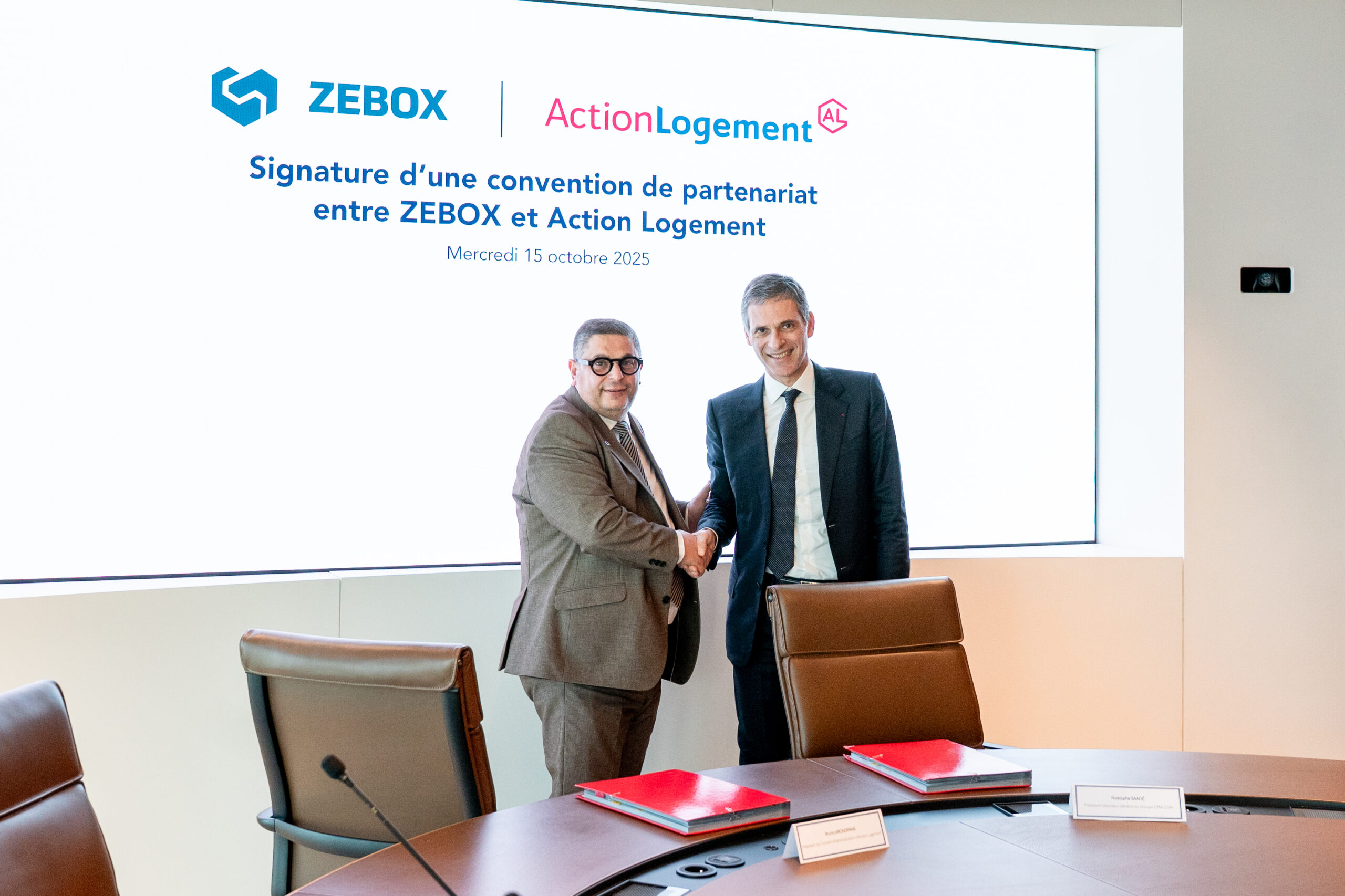 Signature d'un partenariat entre Bruno Arcadipane & Rodolphe Saadé ©Zebox