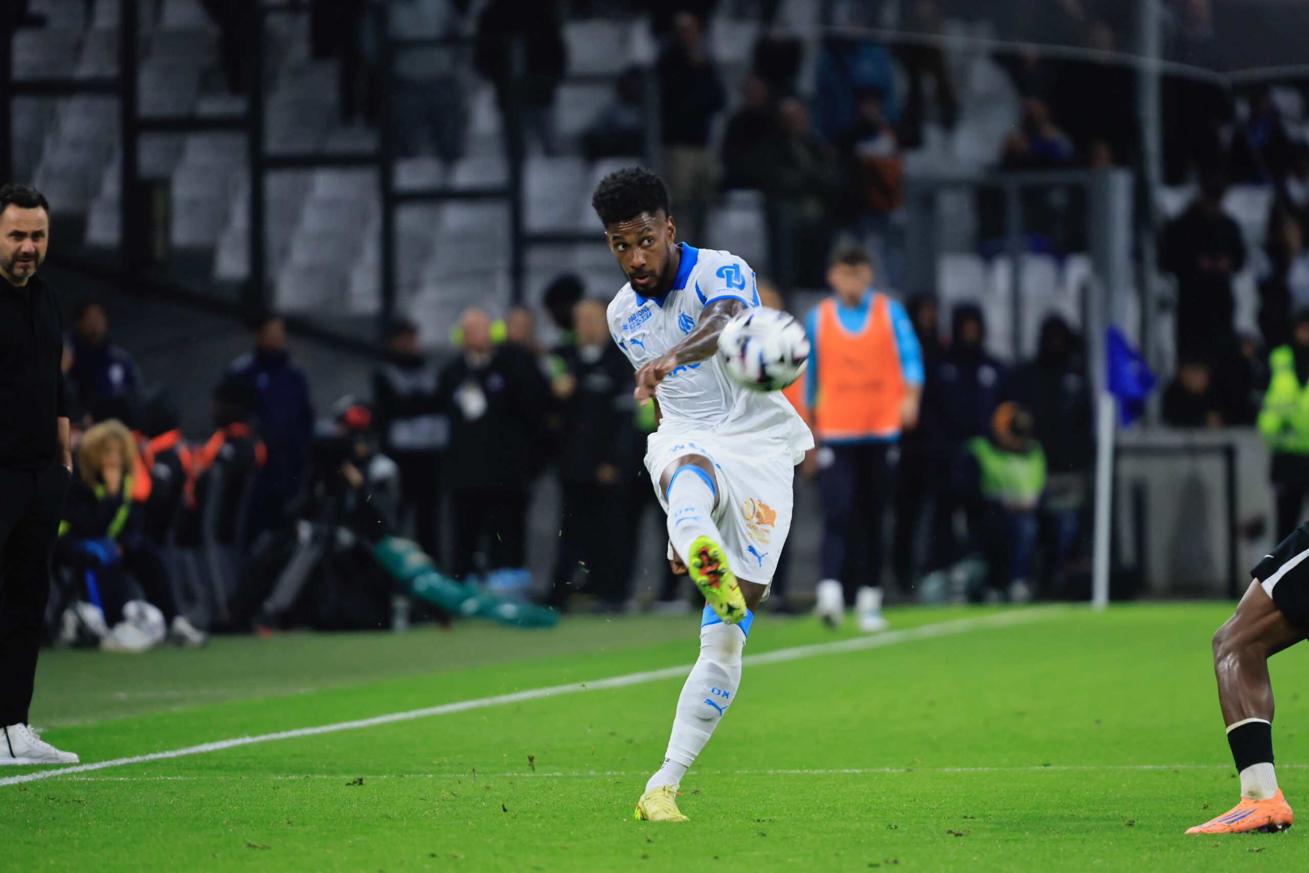 Amir Murillo a été passeur décisif en effectuant un centre qui a permis à Gomes d’ouvrir le score (Photo Laurent Saccomano/Wallis.fr)