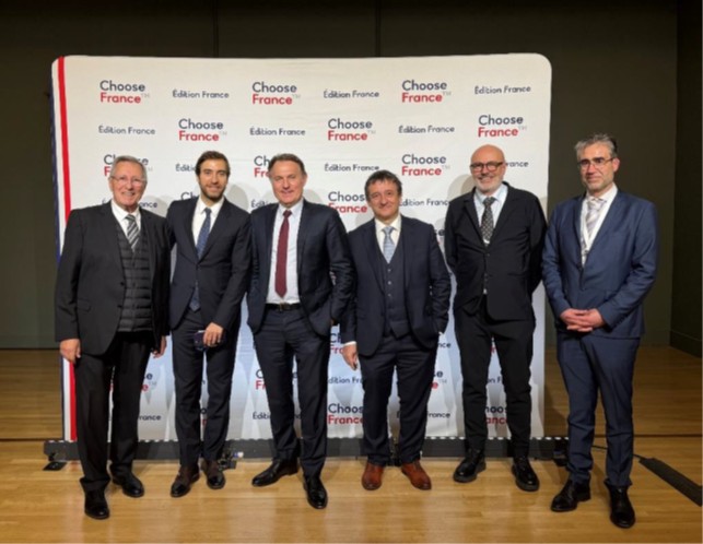 De gauche à droite : Bernard Kleynhoff, Président de risingSUD et Conseiller régional – Mathieu Flamini, PDG de GFBiochemicals – Pierre-Emmanuel Martin, Président de Carbon – Roland Paul, PDG de GSE – Nicolas Chandellier, DG de Carbon – Laurent Granier, Directeur relations Publiques et Institutionnelles de GSE © DR