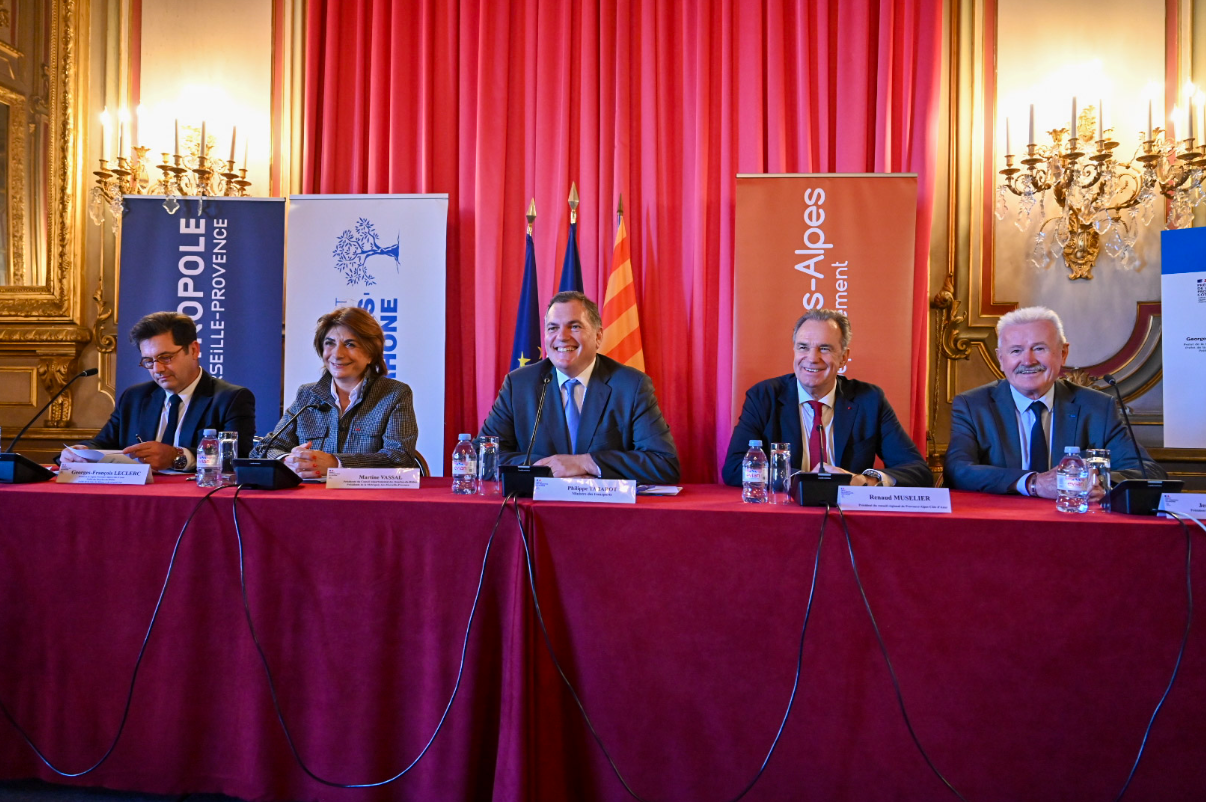 Philippe Tabarot entouré de Renaud Muselier, Jean-Marie Bernard, Martine Vassal  et Georges-François Leclerc ©Régis Cintas-Flores