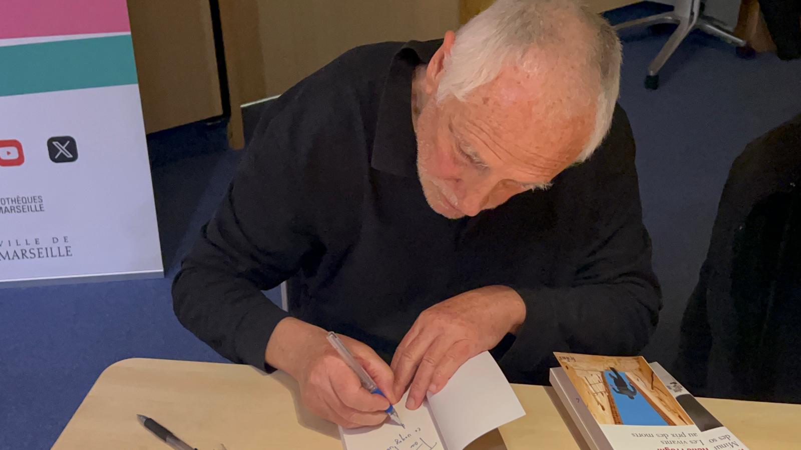 L’écrivain René Frégni à l’Alcazar de Marseille © joël barcy