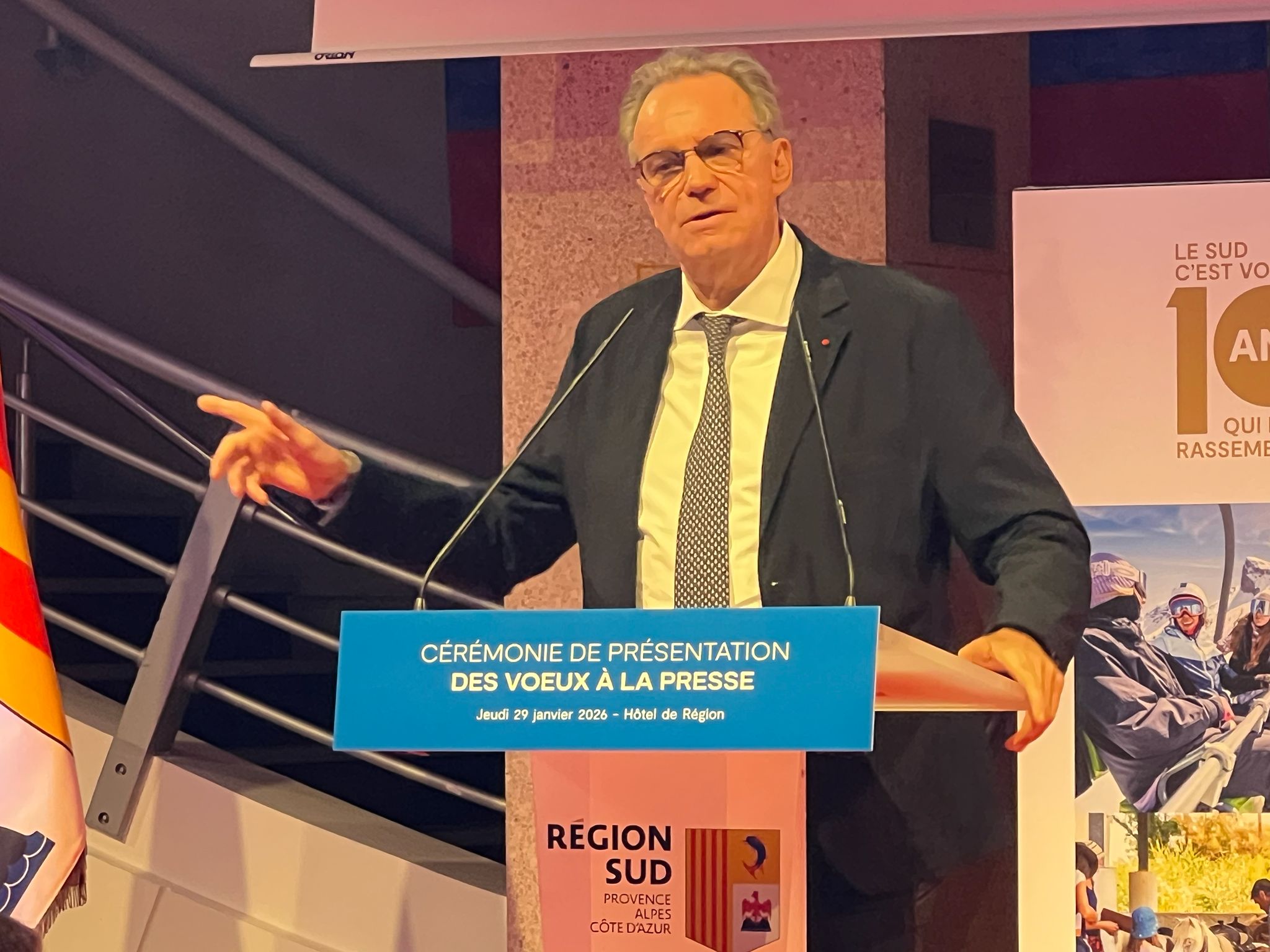 Renaud Muselier, président de Provence-Alpes-Côte d’Azur a présenté ses voeux à la presse © Joël Barcy