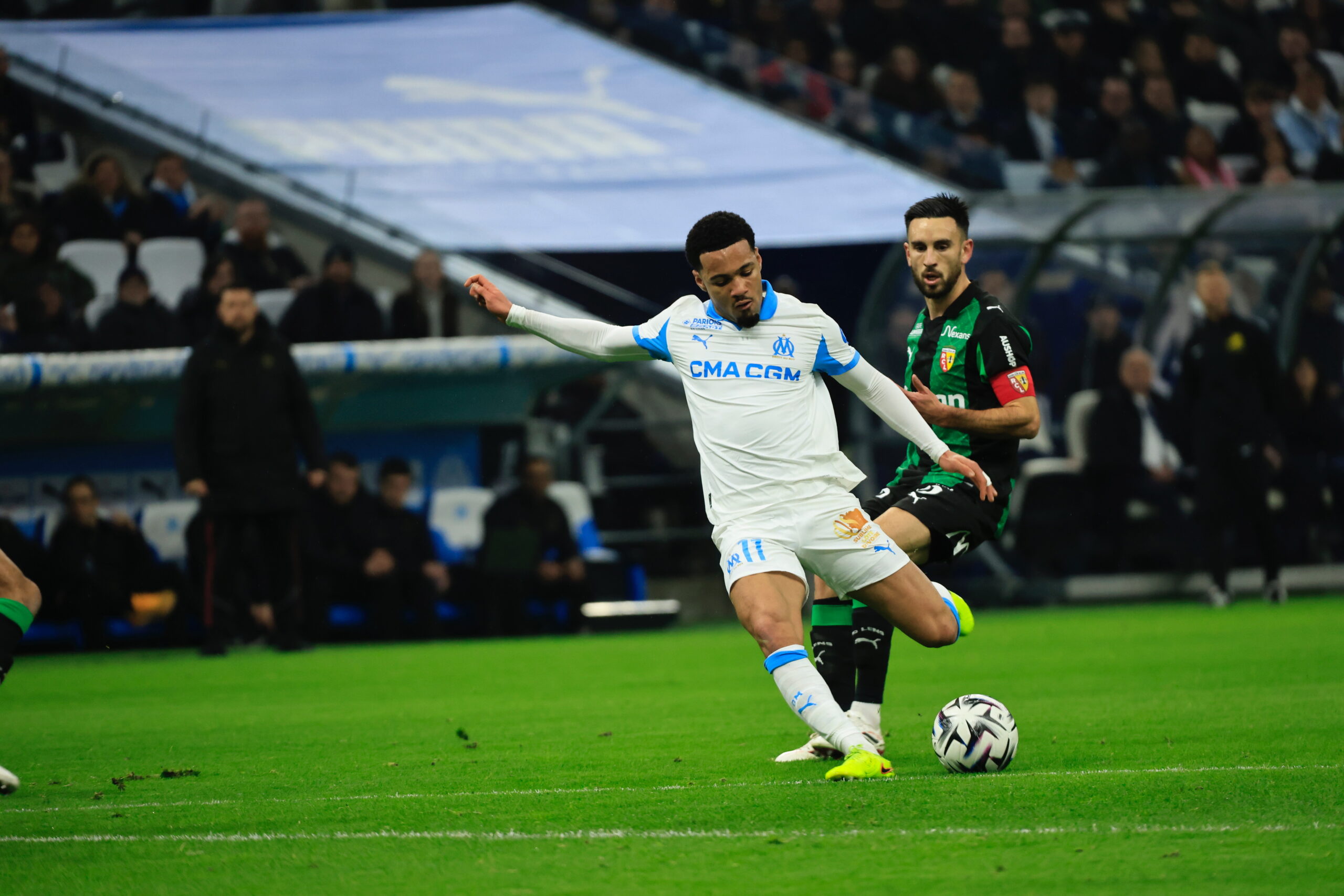 Première titularisation et premier but pour Ethan Nwaneri arrivé au club cette semaine (Photo Laurent Saccomano/Wallis.fr)