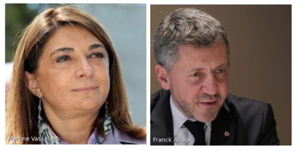 Martine Vassal candidate de la droite et du centre et Franck Allisio candidat RN (Photos Destimed/RP et Joël Barcy )