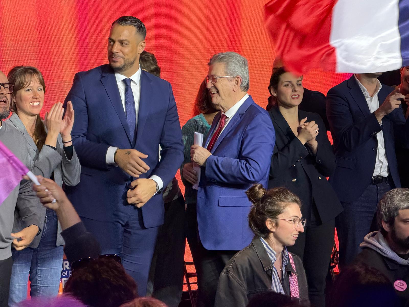 Jean-Luc Mélenchon à Marseille pour soutenir Sébastien Delogu tête de liste LFI à Marseille @Joël Barcy