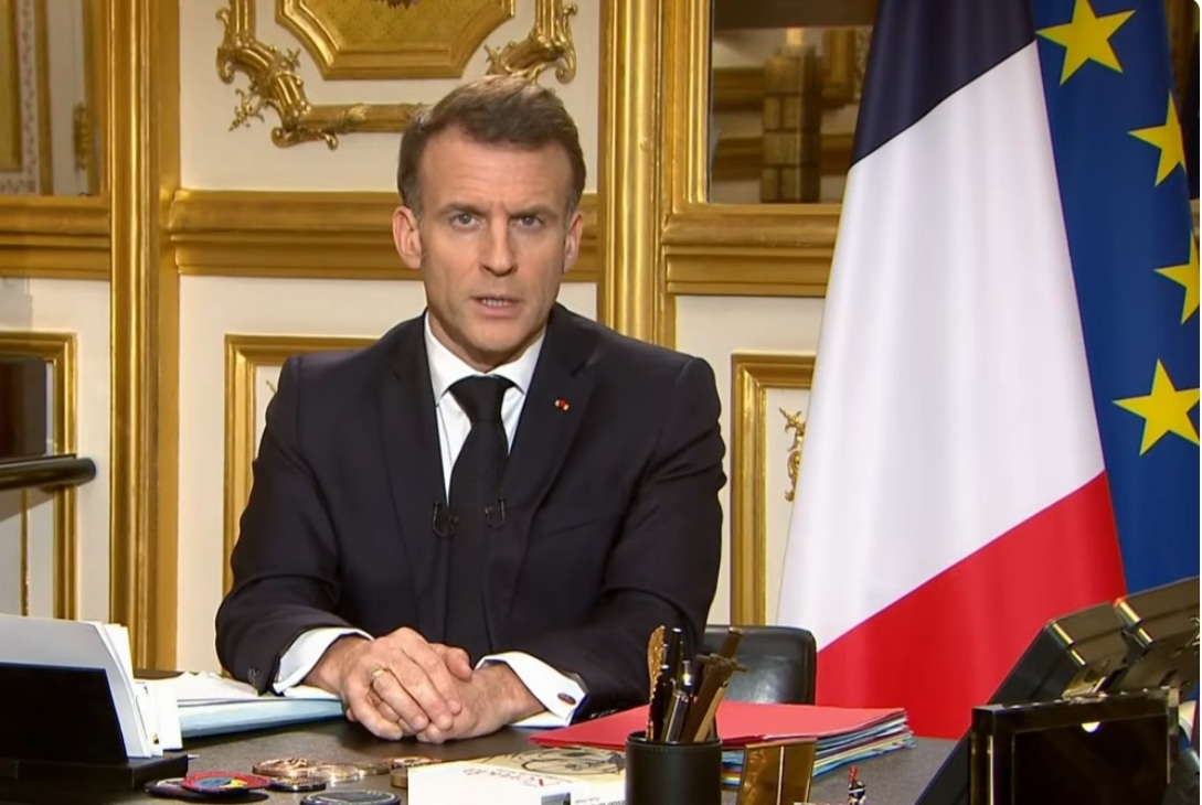 Allocution d’Emmanuel Macron (Photo Capture d’écran)