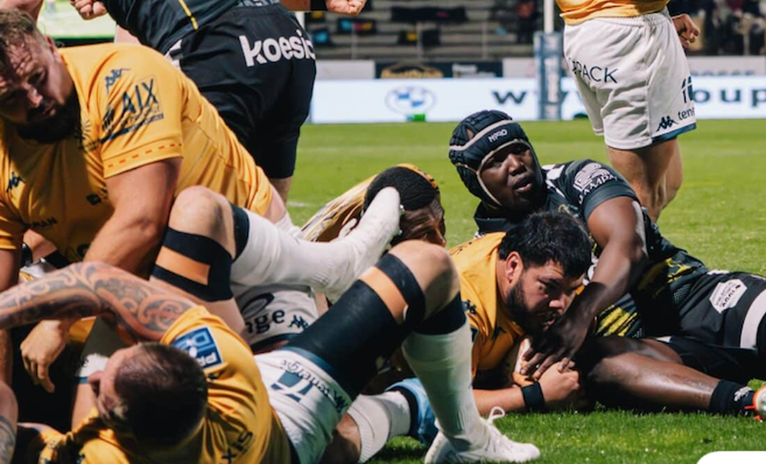 En grande forme, le demi de mêlée des aixois, Romain Latterrade, a inscrit un doublé vendredi dernier à Valence-Romans. © Provence Rugby.