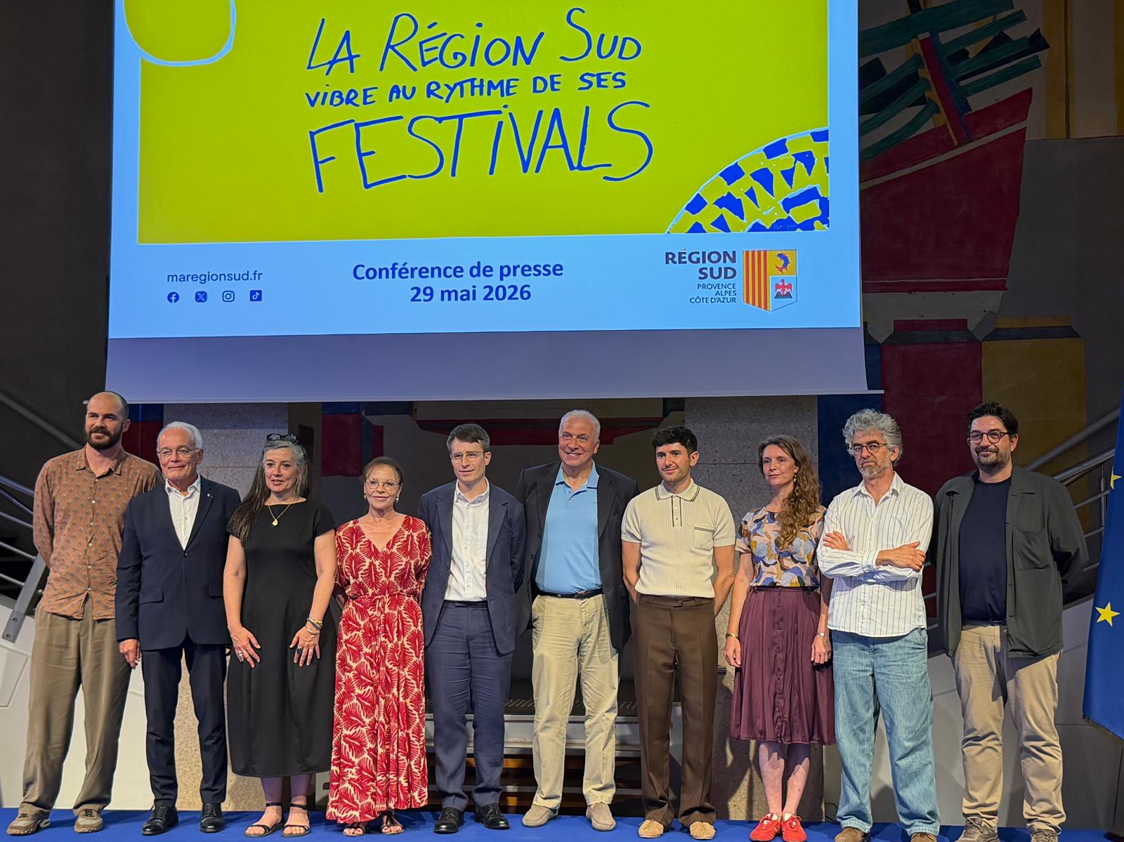Les principaux responsables des grands rendez-vous culturels de l’été étaient réunis à l’Hôtel de Région à Marseille pour présenter la saison des festivals 2026. Malgré un contexte budgétaire plus contraint, la région Sud comptera près de 250 festivals répartis sur l’ensemble du territoire. (Photo Joël Barcy)