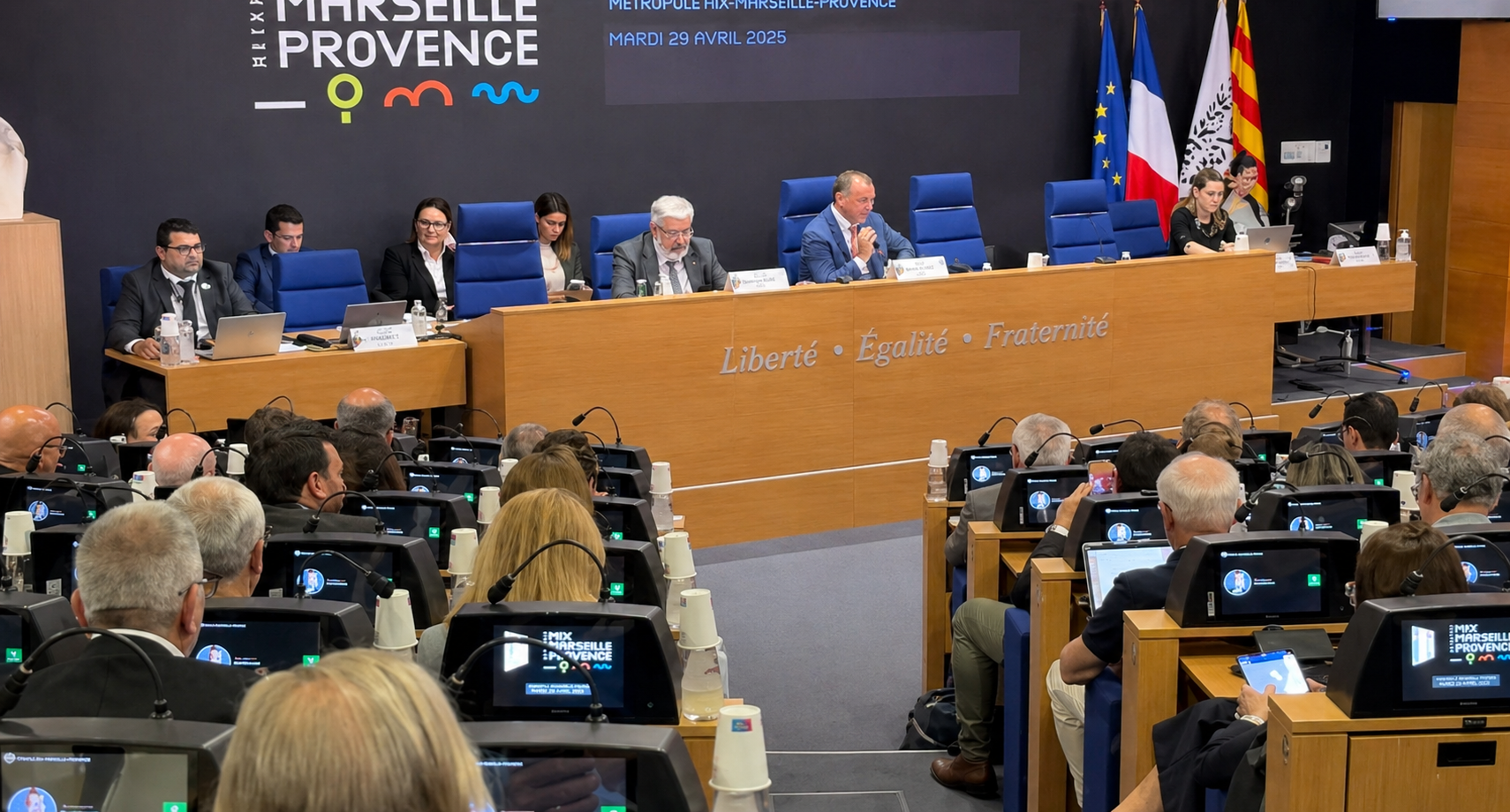 Hémicycle de la métropole Aix-marseille Provence (Photo Joël Barcy)
