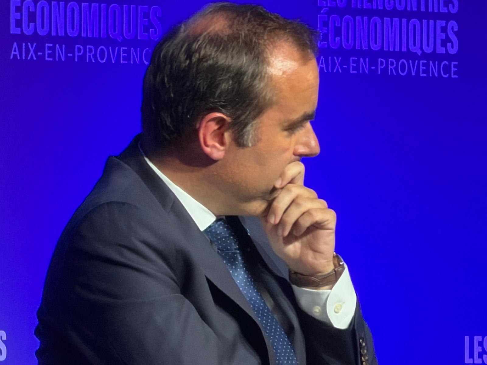 Le Premier ministre Sébastien Lecornu aux Renconres économiques d’Aix-en-Provence (Photo Joël Barcy)