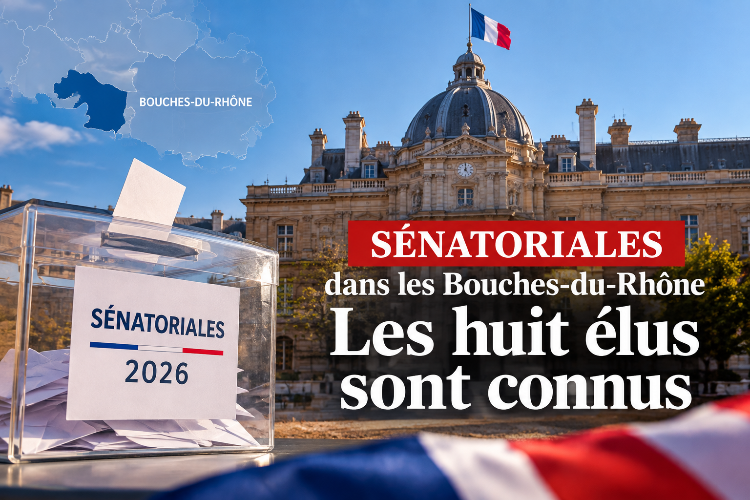 Élections sénatoriales 2026 dans les Bouches-du-Rhône. (Illustration générée par IA)