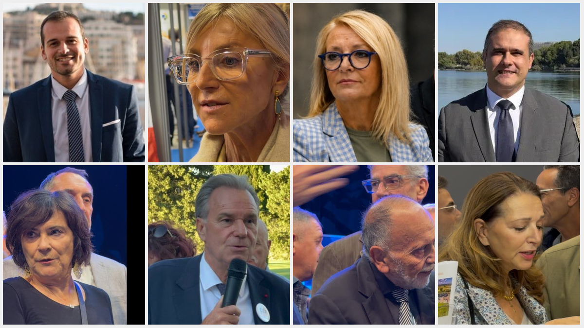Les huit sénateurs élus ce dimanche 27 septembre dans les Bouches-du-Rhône. (Photos Joël Barcy et DR)
