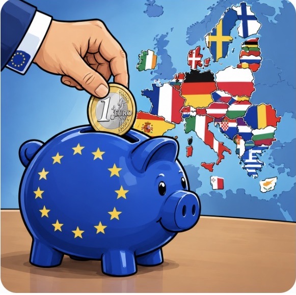 Le prochain cadre financier pluriannuel de l’Union européenne couvrira la période 2028-2034 et fixera les grandes priorités budgétaires des Vingt-Sept ( Illustration générée par IA )