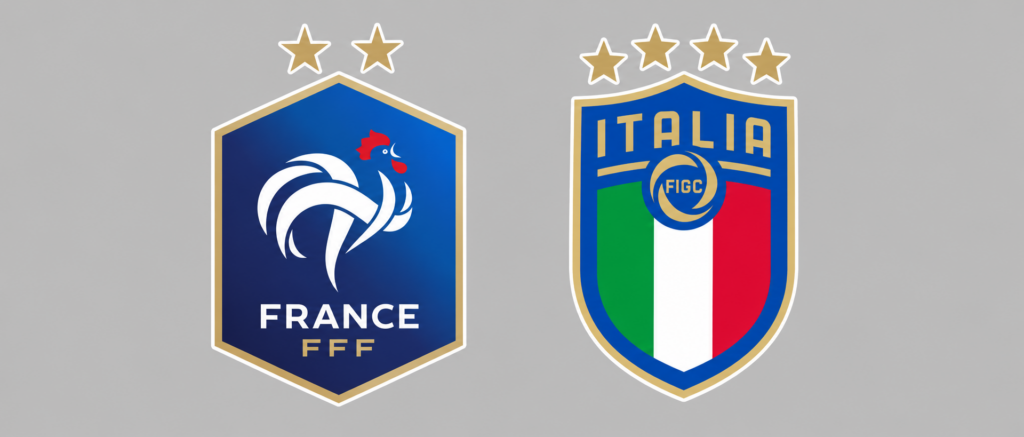 Destimed Ecussons des equipes de France et dItalie