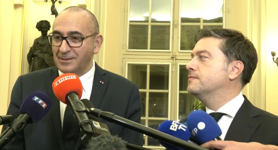 Laurent Nuñez, ministre de l’Intérieur, et Benoît Payan, maire de Marseille, devant la presse à l’issue de leur rencontre, lundi 19 octobre. (Photo capture d’écran)